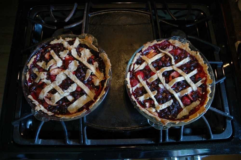 Homemade berry pies