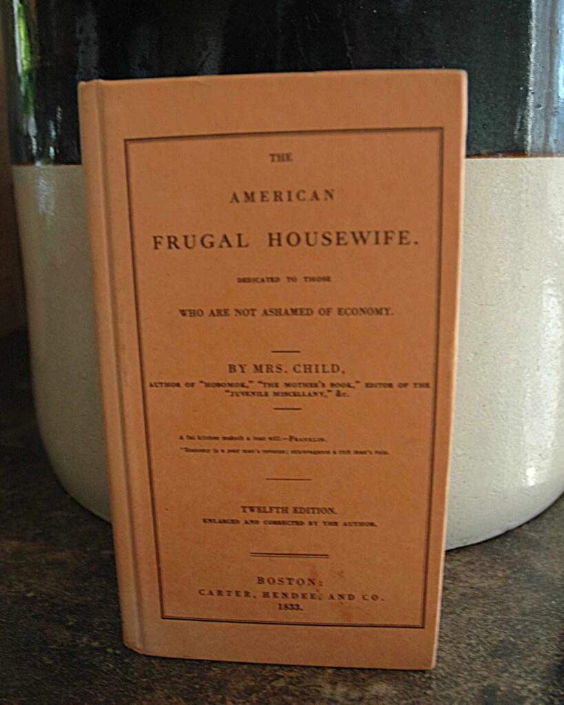 Cover of "The American Frugal Housewife. Dedicated to those who are not ashamed of economy."