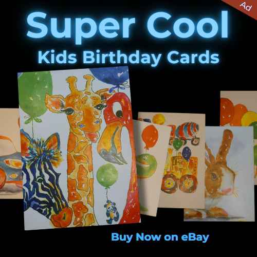 Advertisement for Kids Birthday Cards