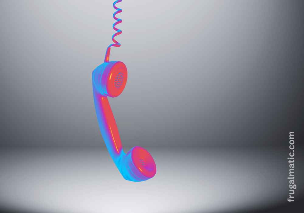 Image of an old phone receiver, or landline phone.